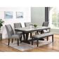 Mayberry Hill Everdeen Faux Marble and Wood Dining Table, , large