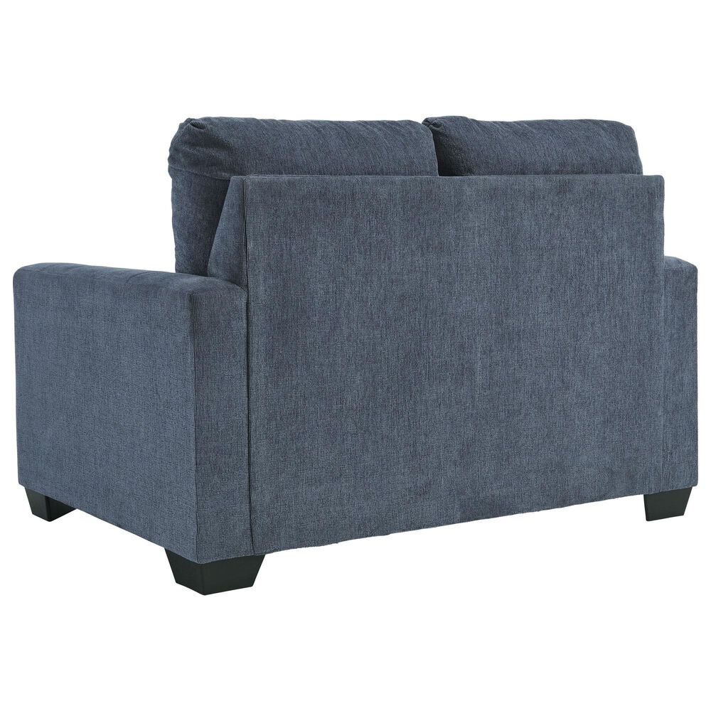 Ashley Rannis Stationary Twin Sofa Sleeper in Navy, , large