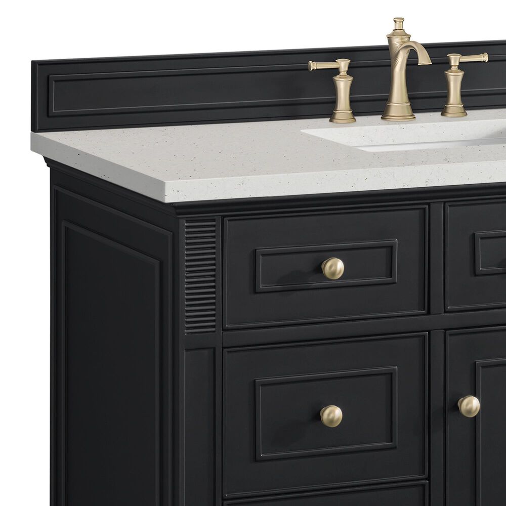 James Martin Vanities Lorelai 48&quot; Single Vanity in Black Onyx with 3 cm Lime Delight Quartz Top, , large