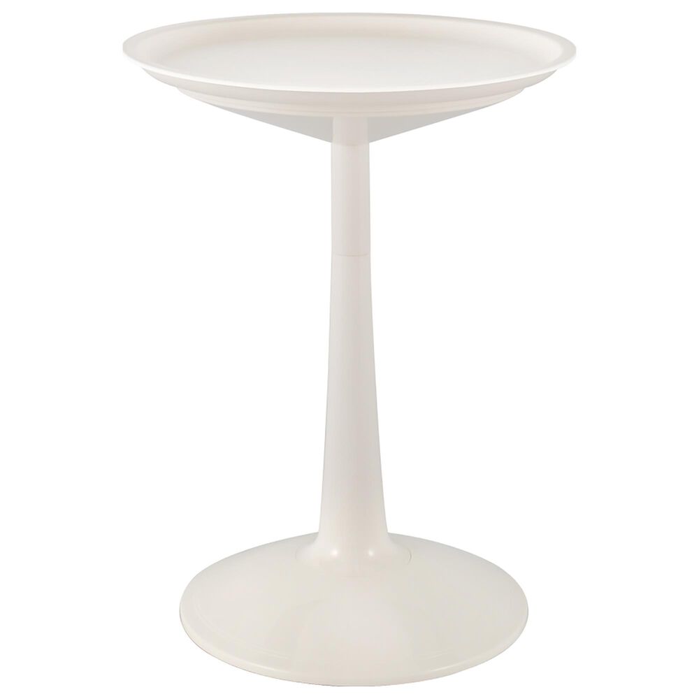 Lagoon Furniture Sprout Round Side Table in White, , large