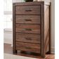 Urban Home Meadow 5-Drawer Chest in Distressed Brick Brown, , large