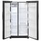 Frigidaire 2-Piece Kitchen Package with 25.6 Cu. Ft. Freestanding Side by Side Refrigerator and Built-In Dishwasher in Black Stainless Steel, , large
