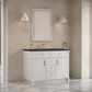 James Martin Bellshire 48" Single Bathroom Vanity in Bright White with 3 cm Charcoal Soapstone Silestone Top and Rectangular Sink, , large