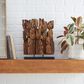 Maple and Jade Abstract Sculpture in Natural Brown, , large
