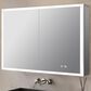 Lexora Home Mesa 30" x 36" LED Mirror Medicine Cabinet with Defogger in Aluminium, , large