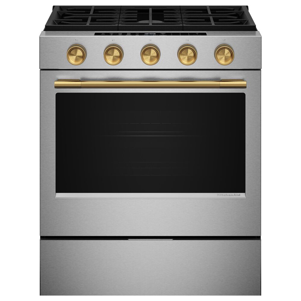 KitchenAid 5 Cu. Ft. Smart Slide-in Gas Range in Fingerprint Resistant Stainless Steel, , large