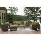Ashley Horizon Hall Patio Oval Cocktail Table in Brown and Black, , large