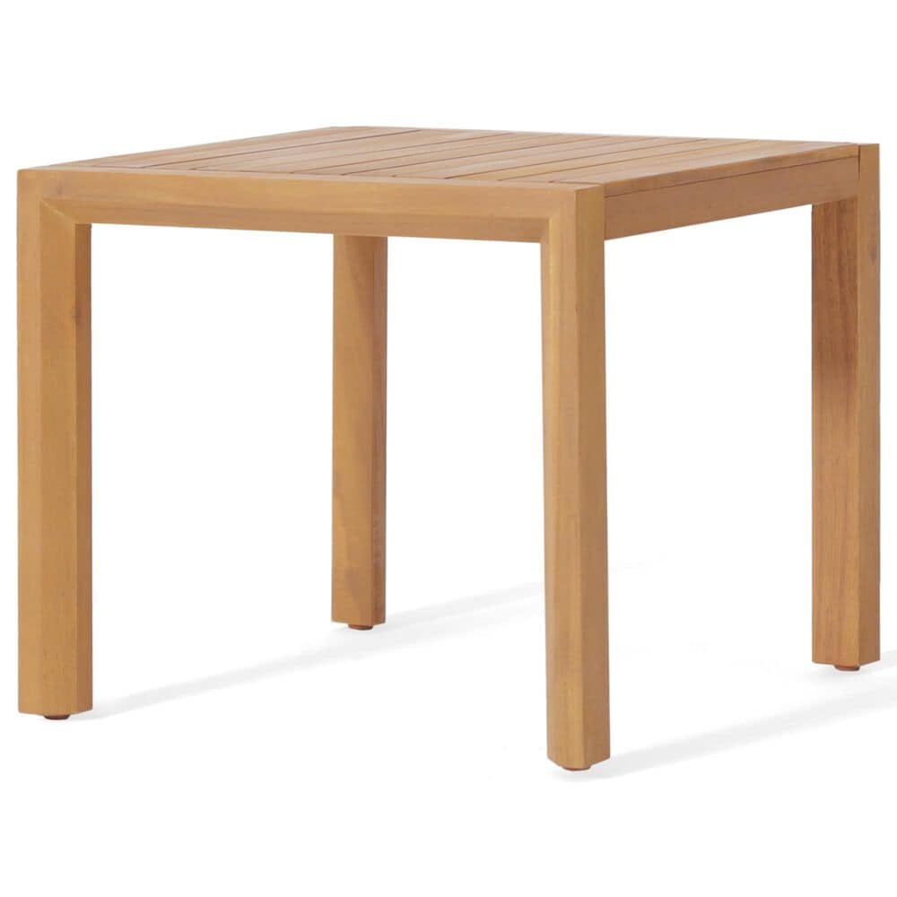Hearth and Haven Leah 3-Piece Patio Chat Set with Cream Cushion in Teak, , large