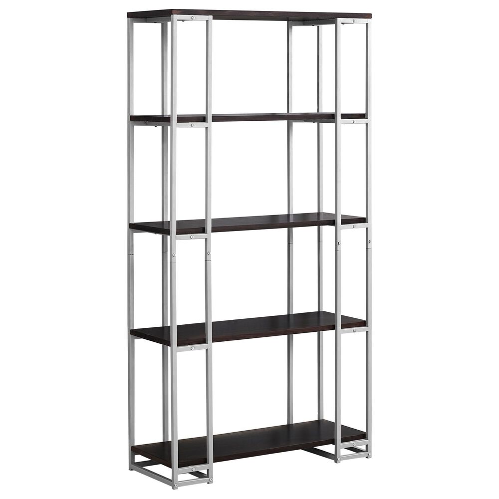 Monarch Specialties 60" Bookcase in Cappuccino, , large