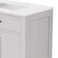 Lexora Home Abbey 30" Single Bathroom Vanity in White Oak with 2 cm White Carrara Marble Top and Rectangular Sink, , large