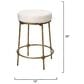 Jamie Young Ashbourne Counter Stool with Ivory Upholstery in Antique Brass, , large