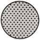 Nourison Aloha Geometric 7"10" Round Black and White Indoor/Outdoor Area Rug, , large