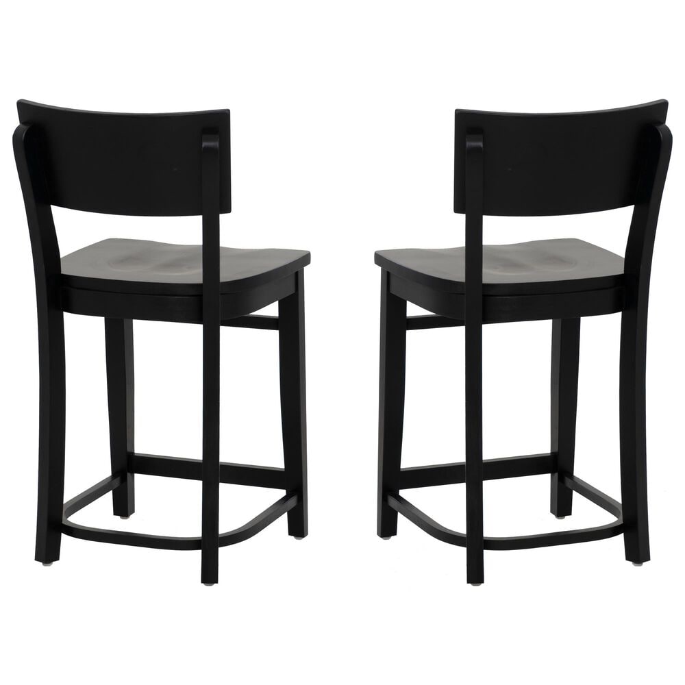 Linon Home Decor Briggs Counter Stool in Black (Set of 2), , large