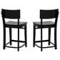 Linon Home Decor Briggs Counter Stool in Black (Set of 2), , large