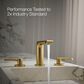 Kohler Avid Widespread Bathroom Sink Faucet in Vibrant Brushed Moderne Brass, , large