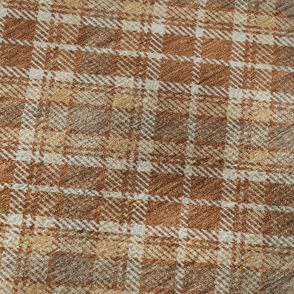 Dalyn Rug Company Soft Essentials Plaid Paprika 8' Round Indoor/Outdoor Area Rug, , large