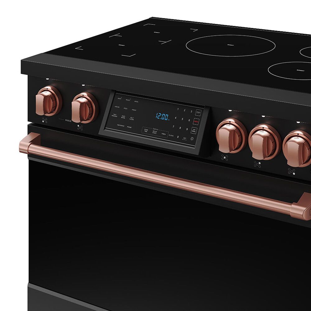 Thor Kitchen Gordon Ramsay 6 Cu. Ft. Professional Induction Range with Rose Gold Handle Kit in Black, , large