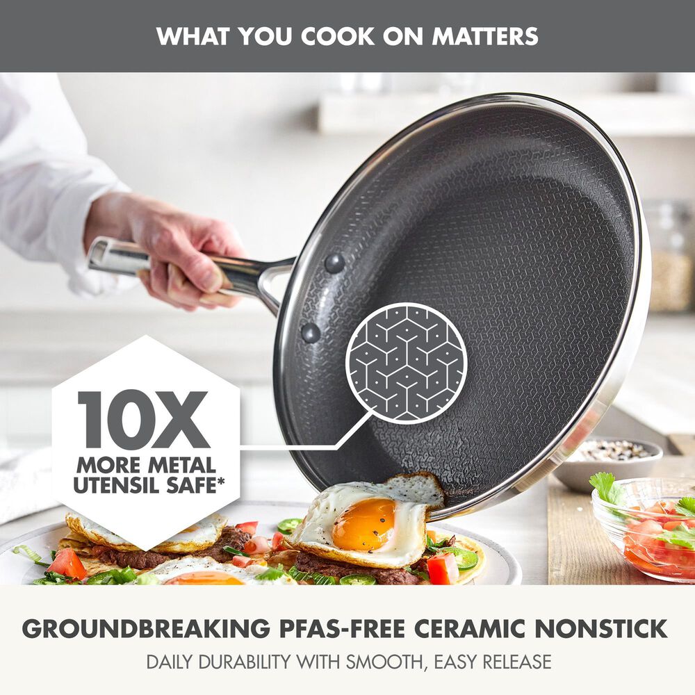 Green Pan Apex Hybrid 10" Ceramic Open Frypan in Stainless Steel, , large