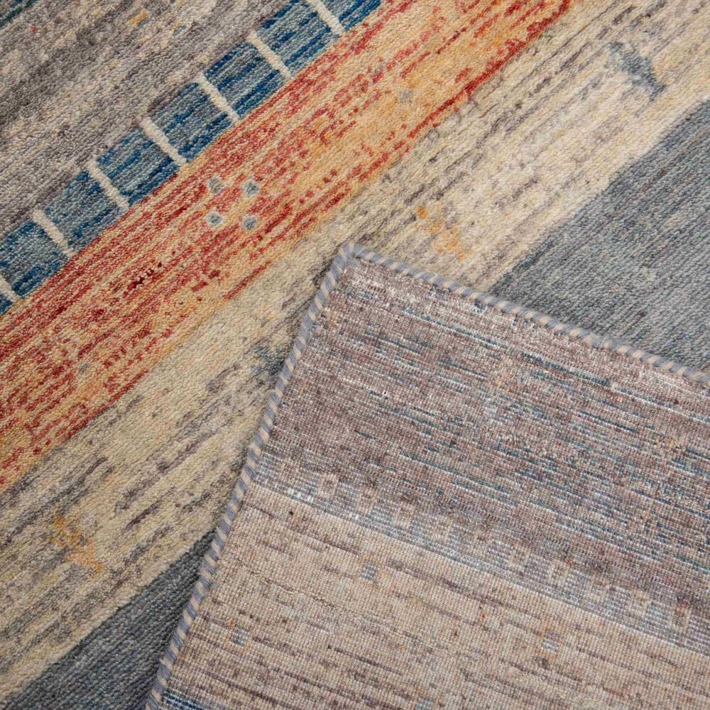 RIZZY Spectrum Gray, Dark Blue, Teal, Rust, Cream, Beige and Ivory 3' x 5' Area Rug, , large