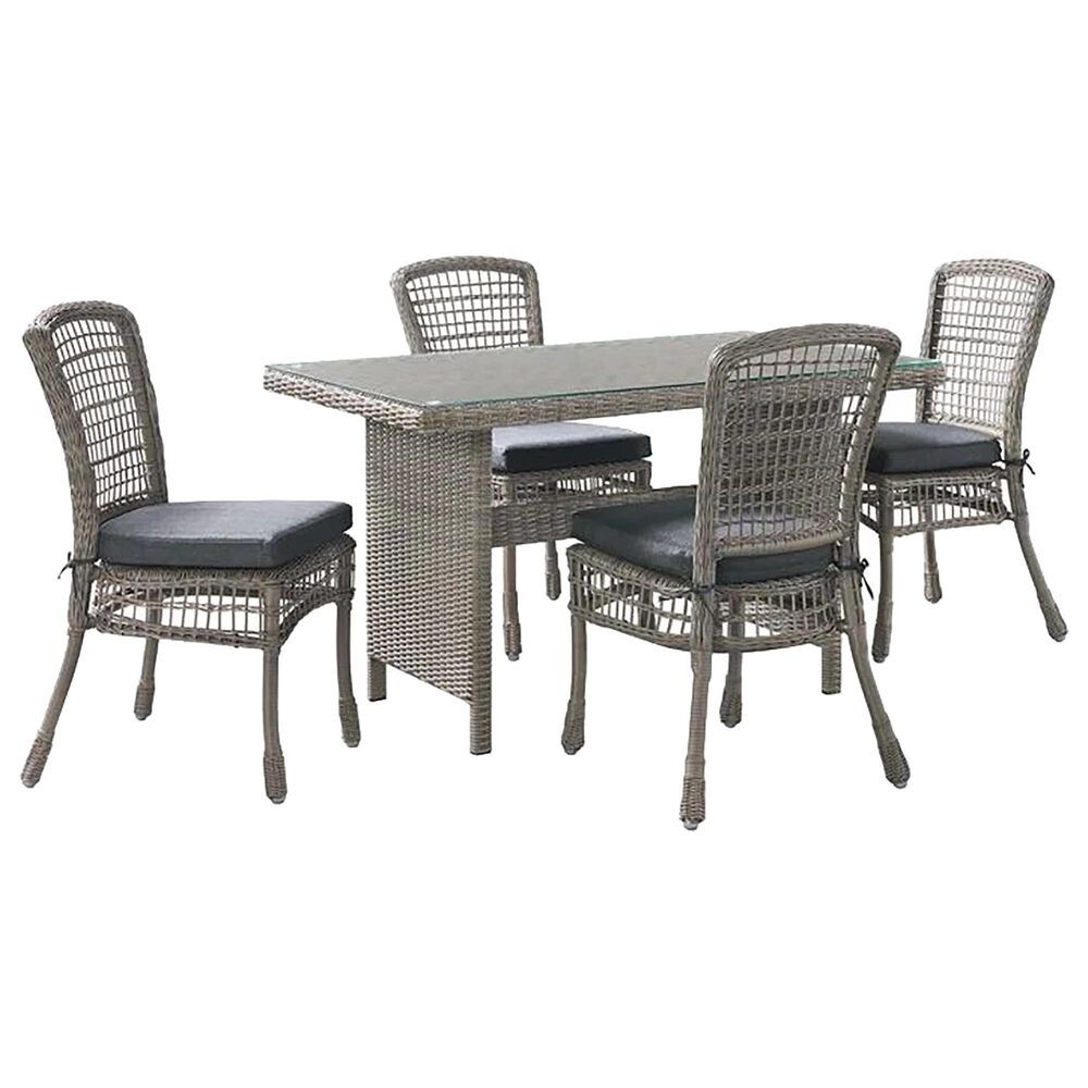 Bolton Furniture Asti 5-Piece Patio Dining Set in Gray, , large