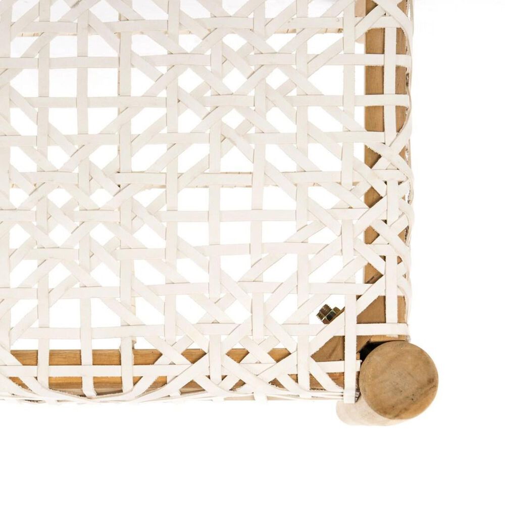 Safavieh Bandelier Bench with Off White Leather in Natural, , large