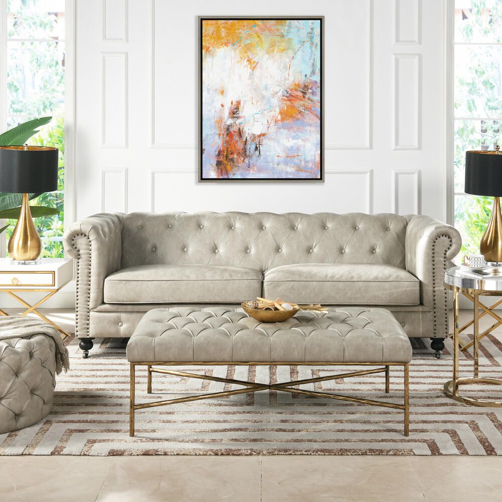 Jennifer Taylor Home Winston 91" Stationary Sofa in Dove Gray