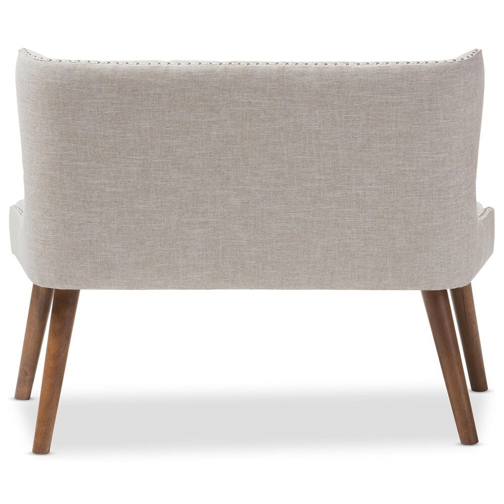 Baxton Studio Scarlett Stationary Loveseat Settee in Light Beige, , large