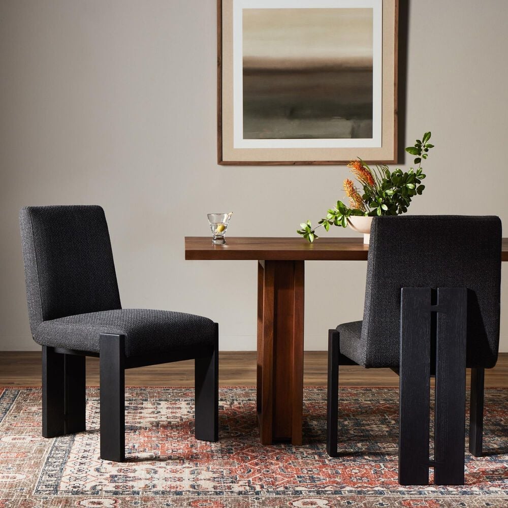 Four Hands Roxy Dining Side Chair in Brushed Ebony Oak, , large