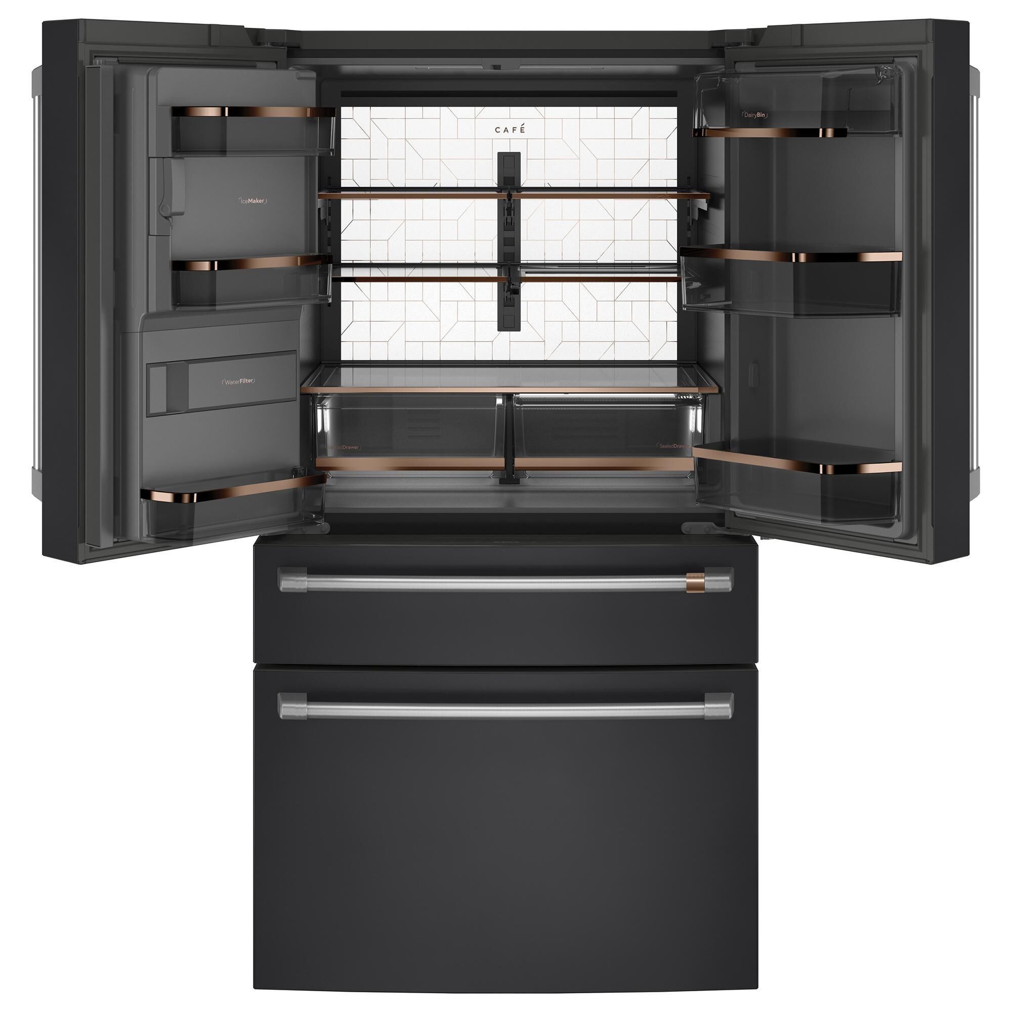 Cafe 27.8 Cu. Ft. Capacity 4-Door Smart French Door Refrigerator