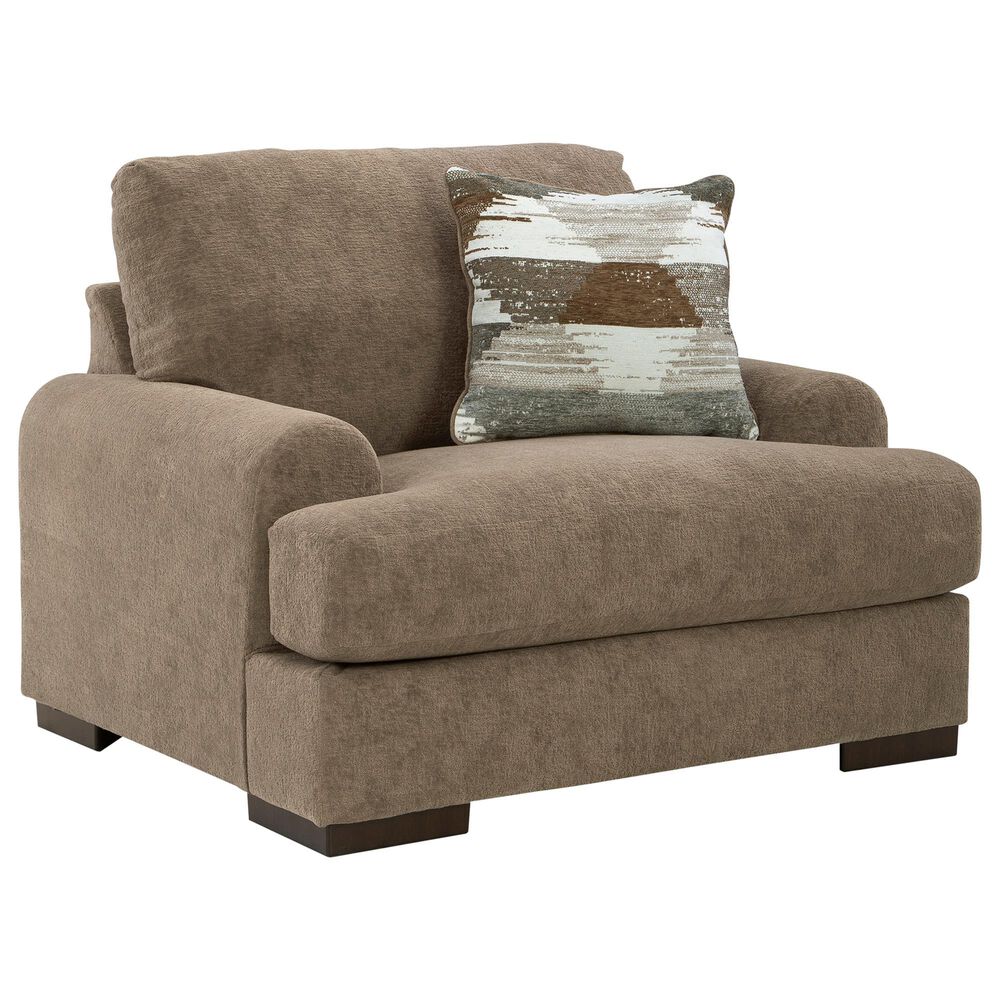 Ashley Jayne Park Chair and a Half with Ottoman in Pecan, , large