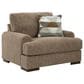 Ashley Jayne Park Chair and a Half with Ottoman in Pecan, , large