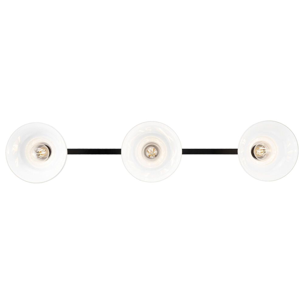 Golden Lighting Carver 3-Light Linear Pendant with Vintage Milk Shade in Matte Black, , large