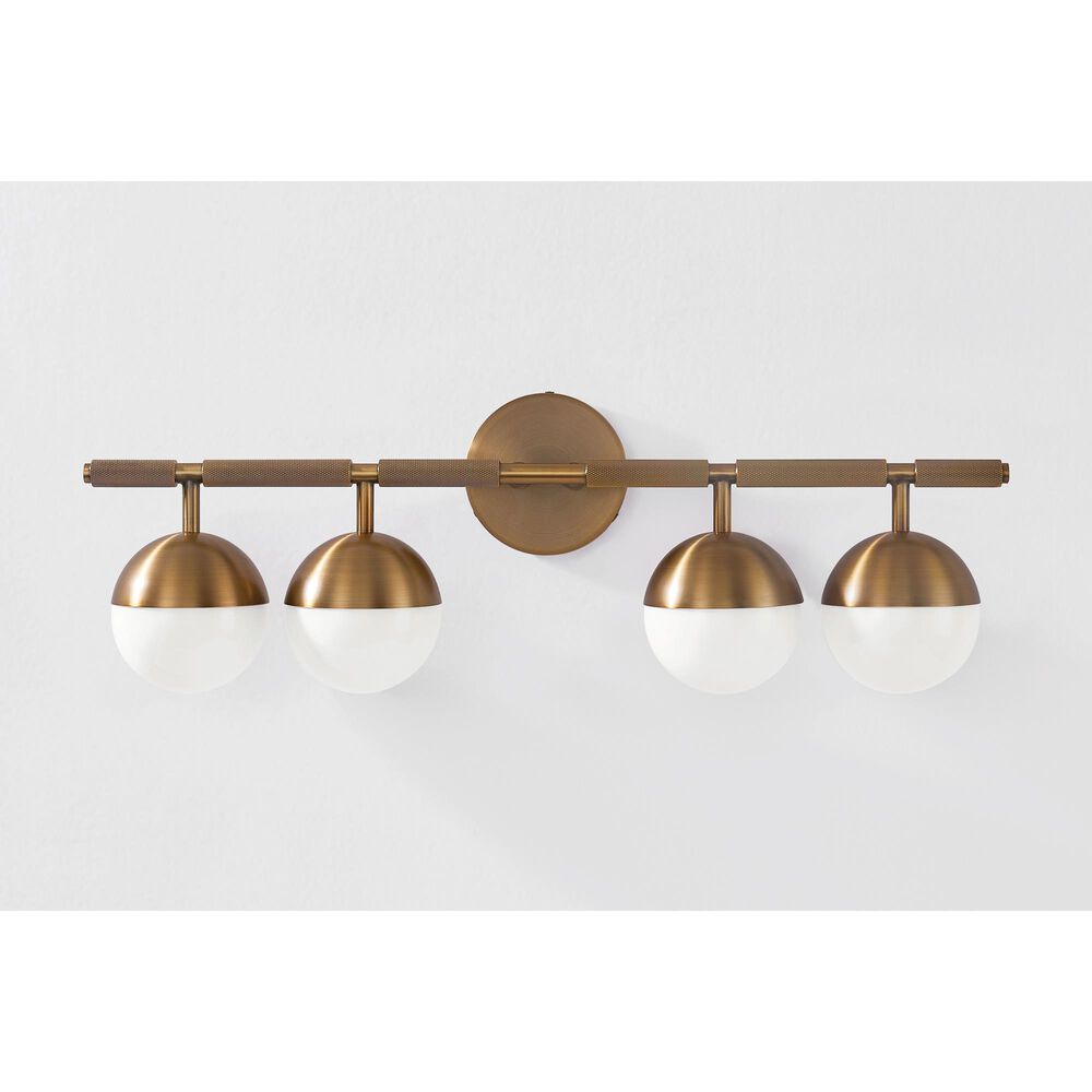 Troy Lighting Enson 4-Light Bath Vanity in Patina Brass, , large