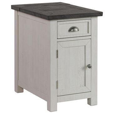 Martin Svensson Home Monterey Power Chairside Table in White Stain and Grey, , large