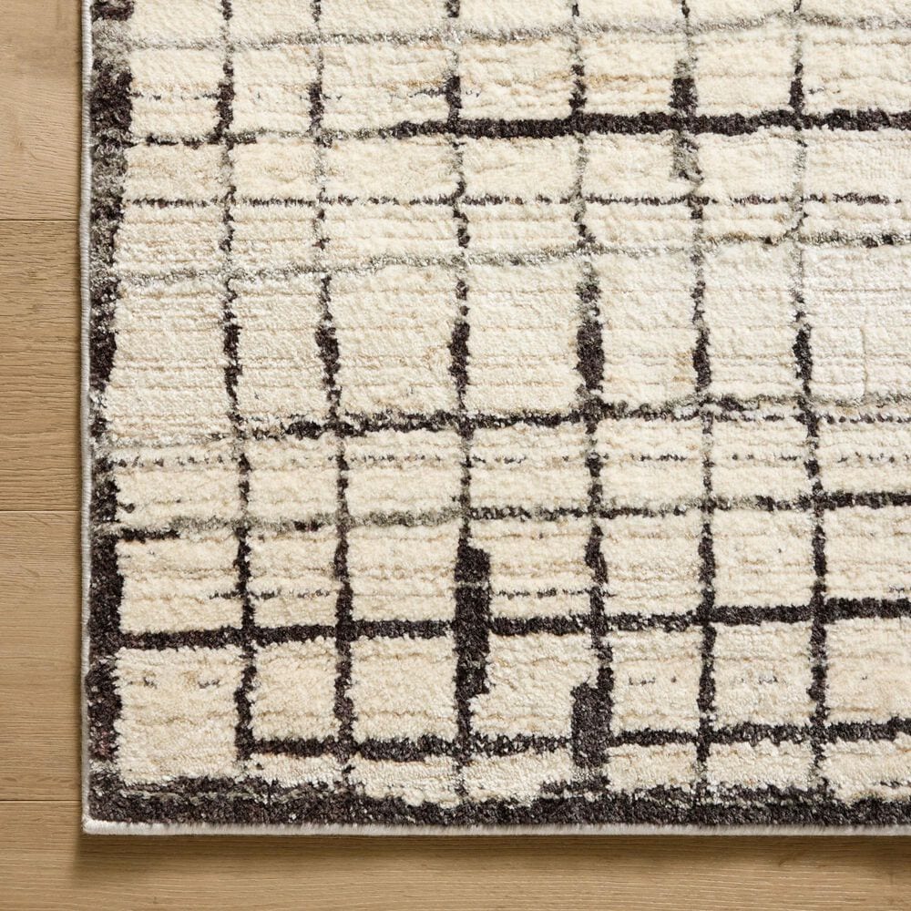 Loloi Bleecker Ivory and Charcoal 7&#39;10&quot; x 10&#39; Area Rug, , large