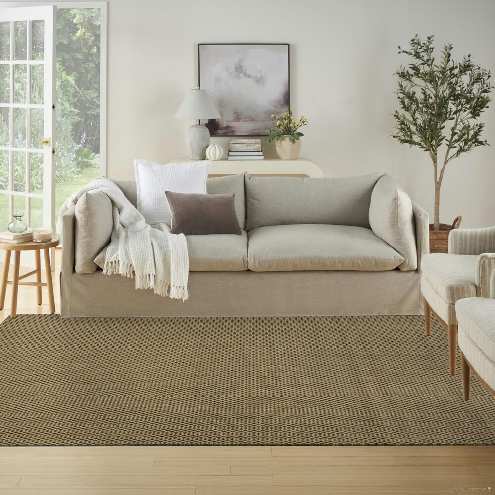 Nourison Courtyard Green 6&#39; x 9&#39; Indoor/Outdoor Area Rug, , large
