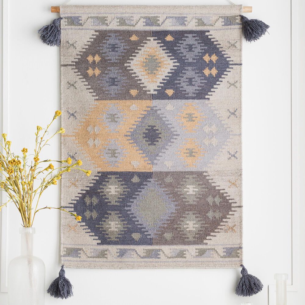 Surya Inc Adia Wall Hanging in Beige/Charcoal/Gray, , large