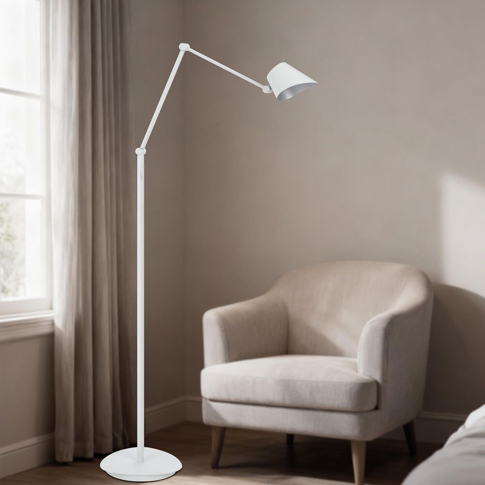 Cal Lighting Polarline Floor Lamp in Sand White, , large