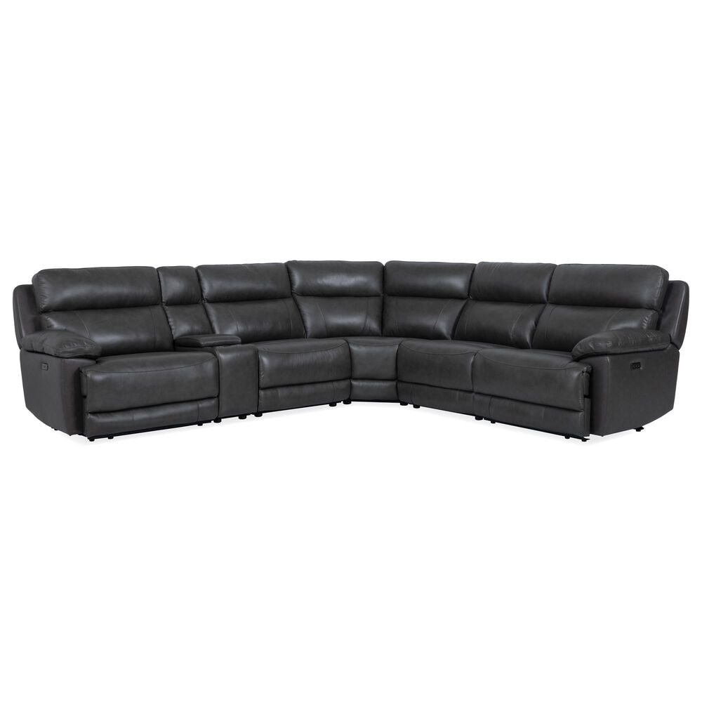Oxford Furniture Madrid 6-Piece Power Symmetrical Sectional in Granite, , large
