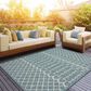 L&R Resources Sun Shower 5" x 8" Blue and Gray Indoor/Outdoor Area Rug, , large