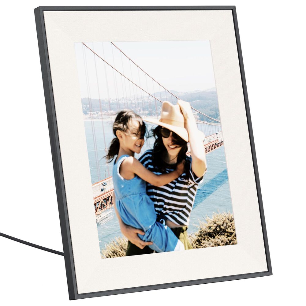 Aura Aspen 12" Digital Wi-Fi Photo Frame with Paper Mat in Carbon, , large