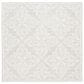 Safavieh Micro-Loop Damask 5" Square Silver and Ivory Area Rug, , large