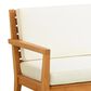 Linon Home Decor Carenen Outdoor 2-Seat Sofa with White Cushions in Natural, , large