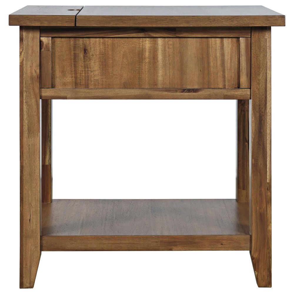 Jofran Claremont Chairside Table in Brown, , large