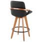 Lumisource Cosmo Swivel Counter Stool in Walnut and Black, , large
