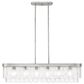 Golden Lighting Ciara 6-Light Linear Pendant in Peruvian Silver, , large