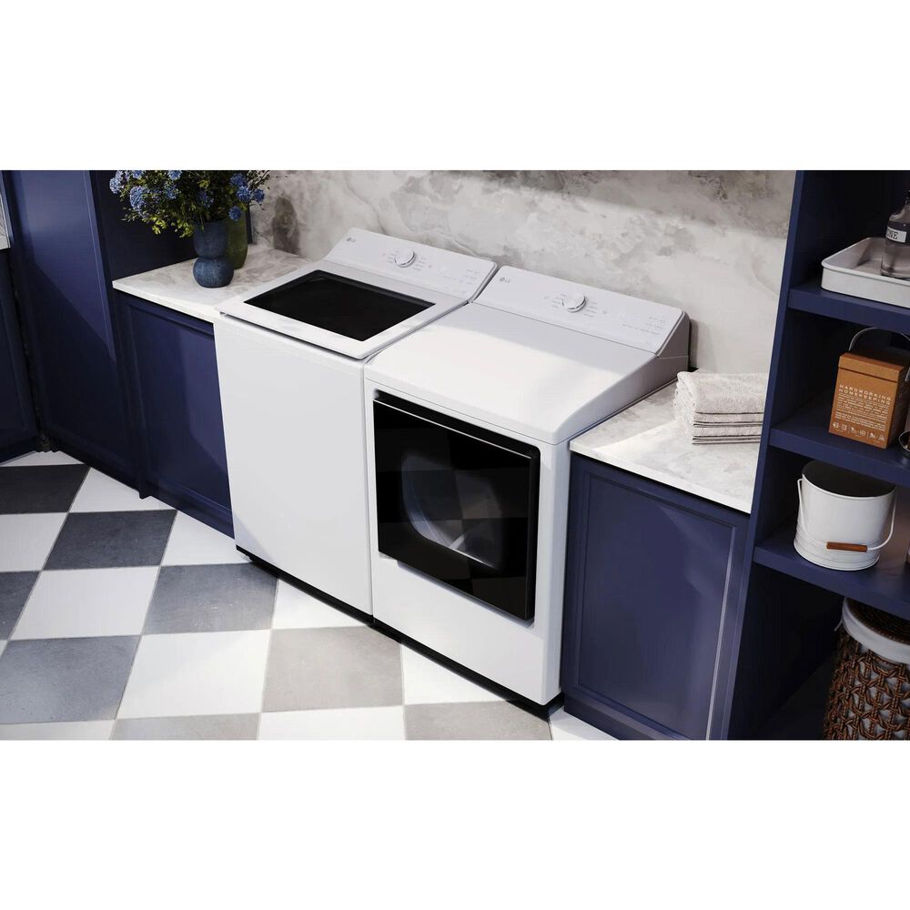 LG 5 Cu. Ft. Smart Top Load Washer and 7.3 Cu. Ft. Electric Dryer Laundry Pair in Alpine White, , large
