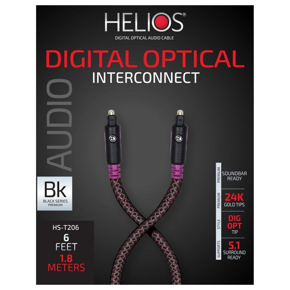Helios 6 Ft Optical Cable in Black, , large