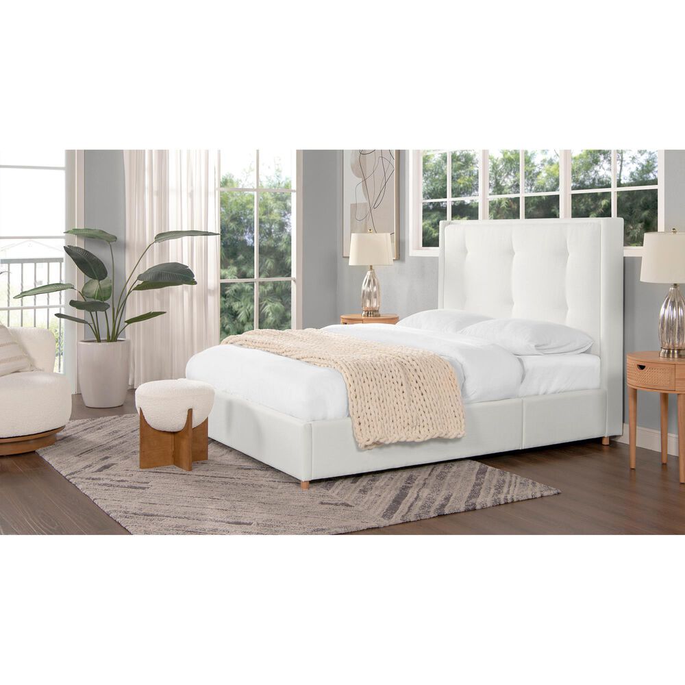 Jennifer Taylor Home Miramar Queen Platform Bed in Antique White, , large
