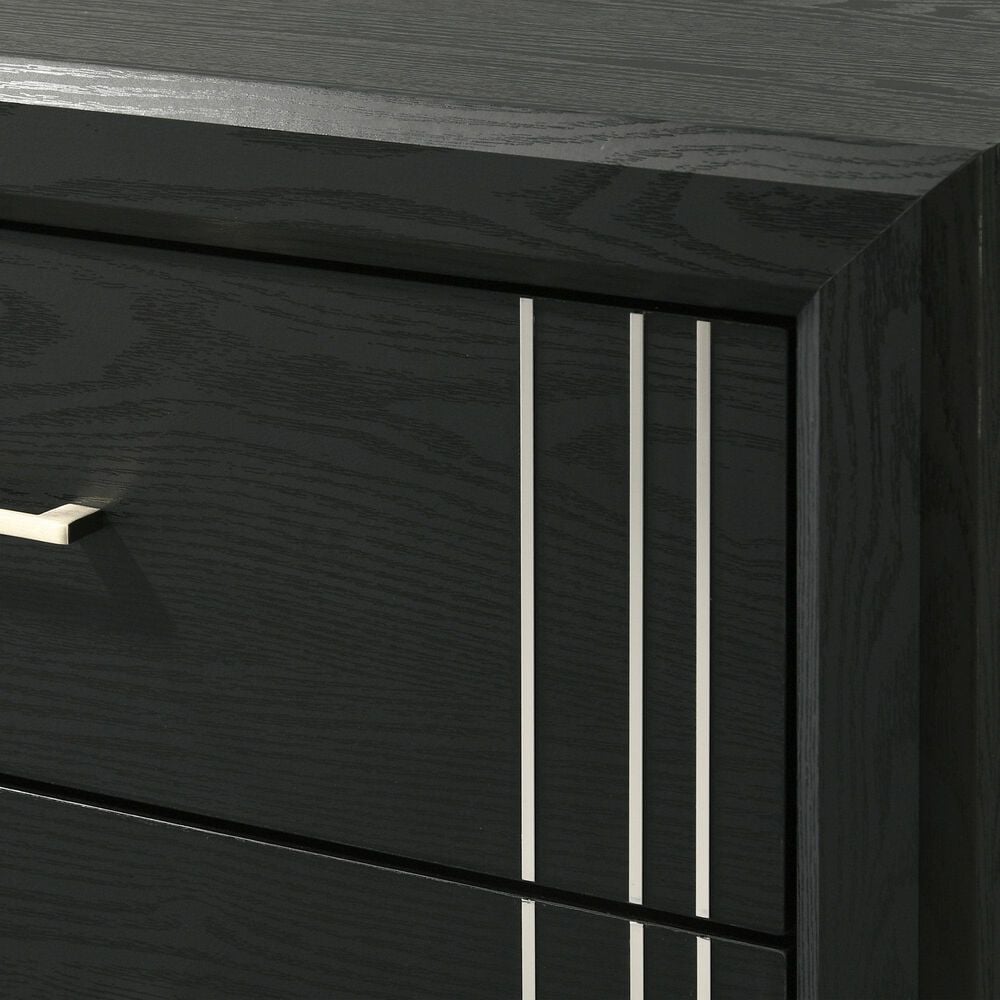 Crown Mark Charlie 4-Drawer Chest in Charcoal, , large